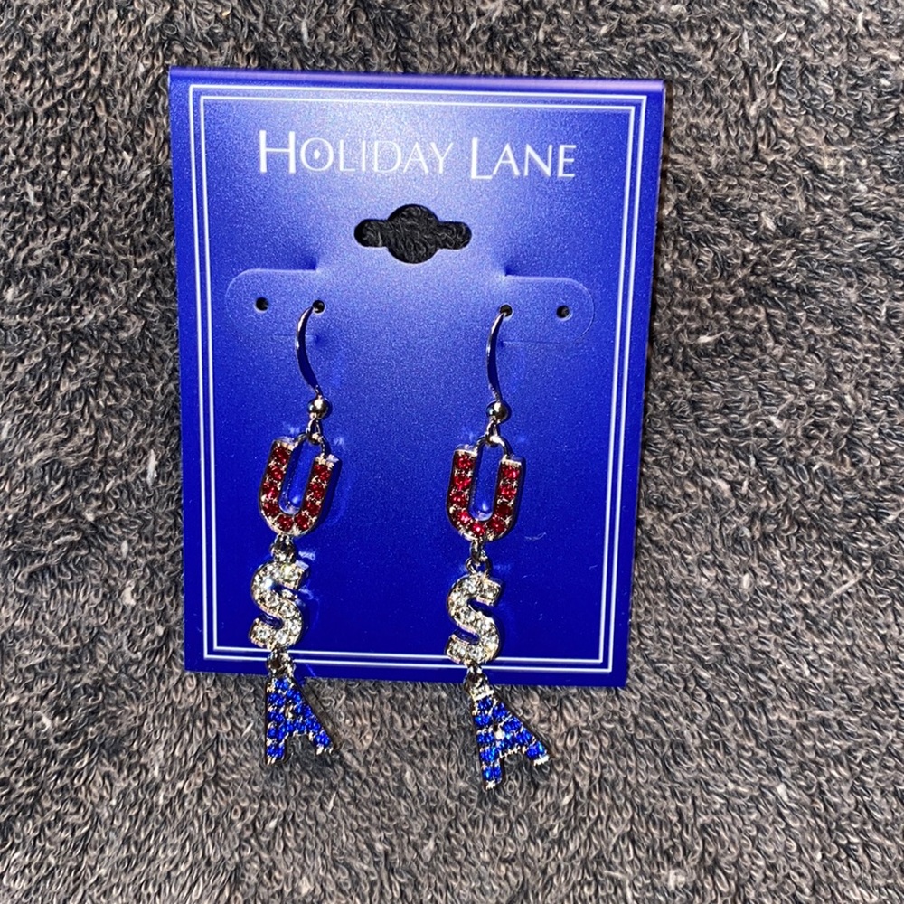 NWT Holiday Lane Silver tone Earrings